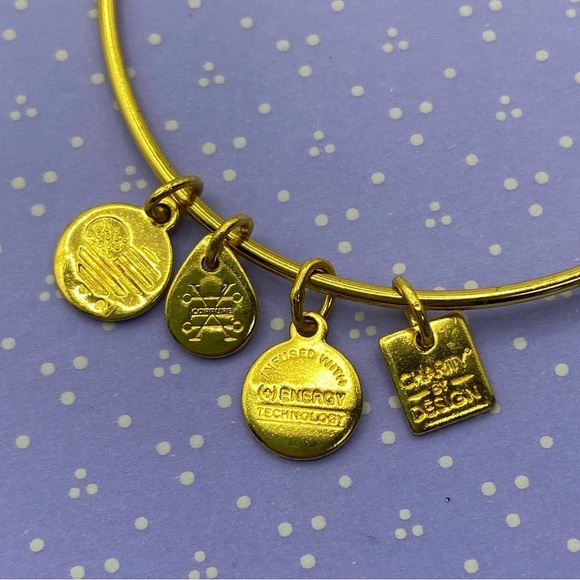 ALEX & ANI Gold Cupcake Charm Bangle Bracelet - Picture 4 of 7